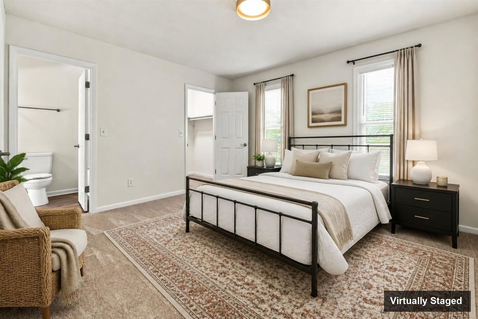 Second bedroom, virtually staged
