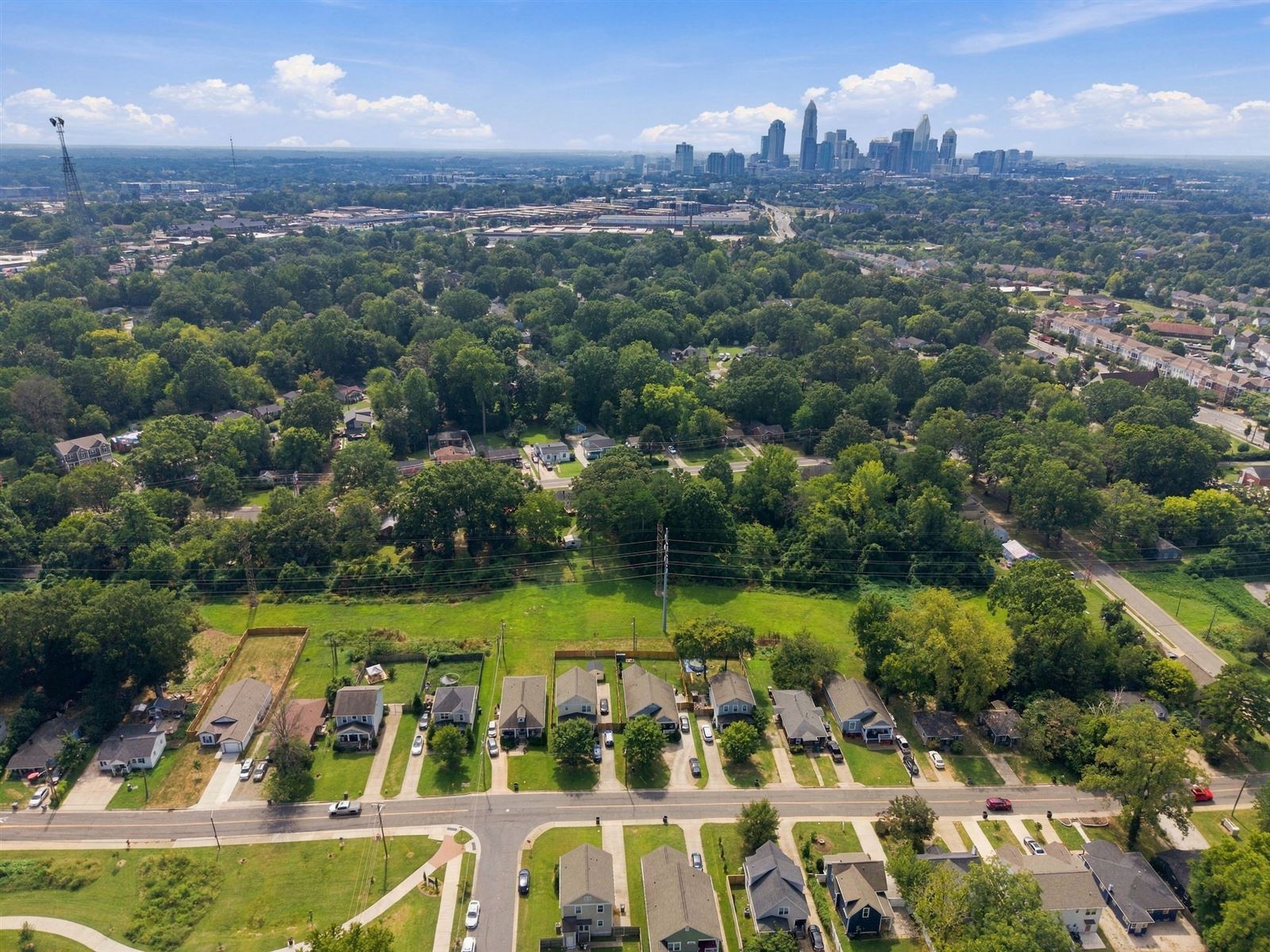 Looking toward the Uptown skyline