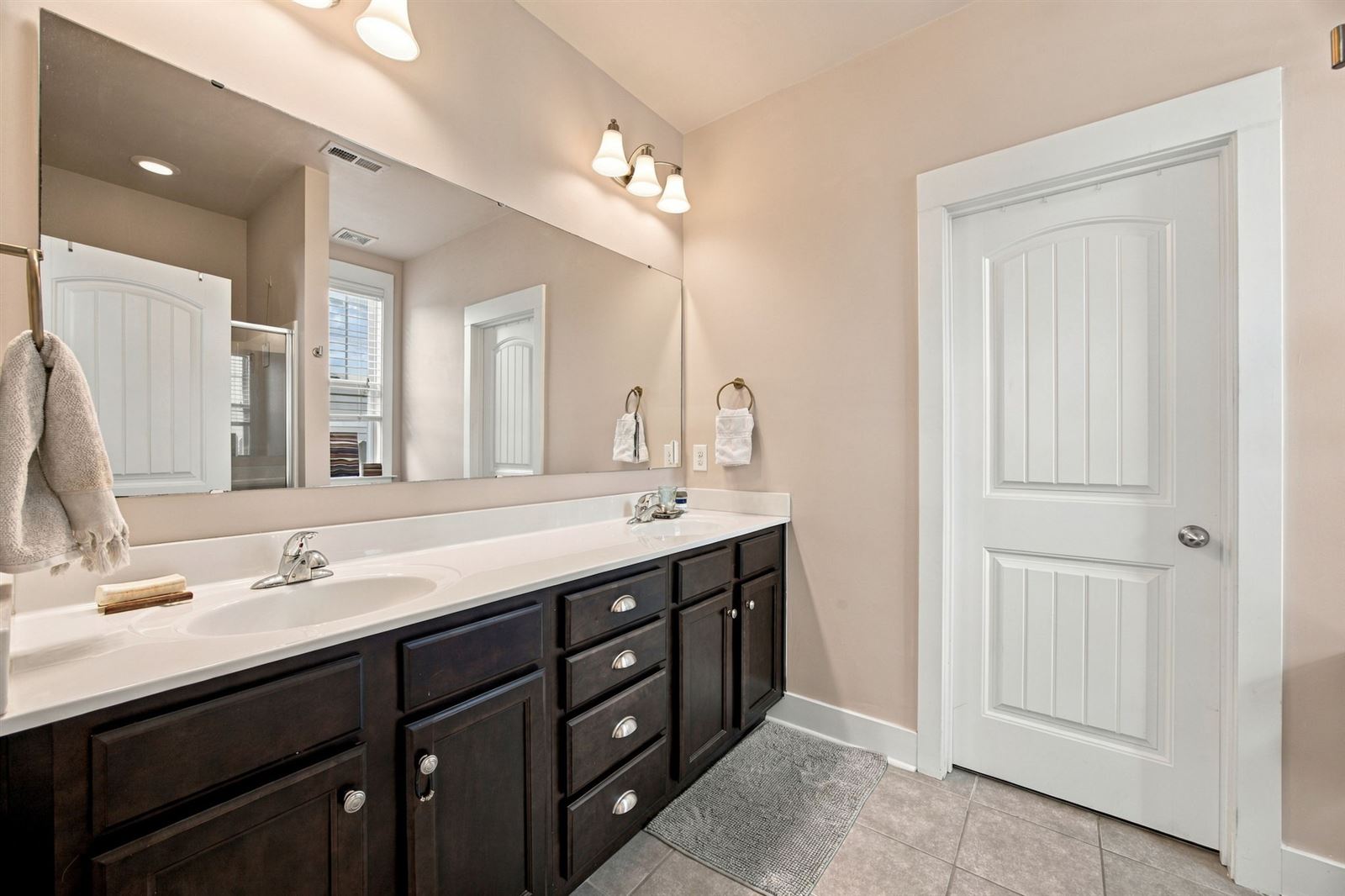Primary bath with double vanity