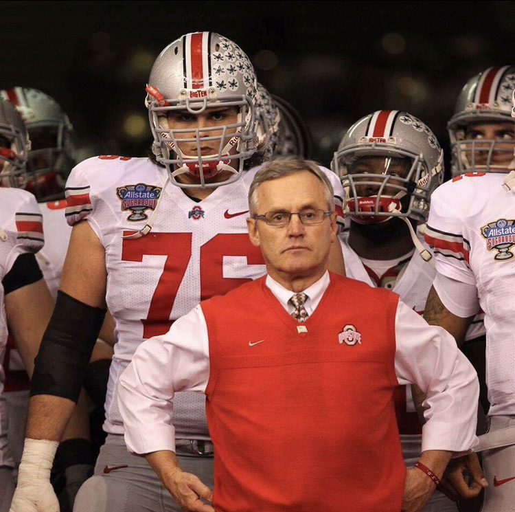 Jeff, number 76, with Ohio State before the Sugar Bowl