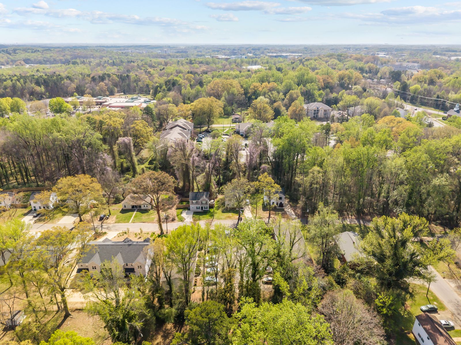 Wide aerial of the surrounding area