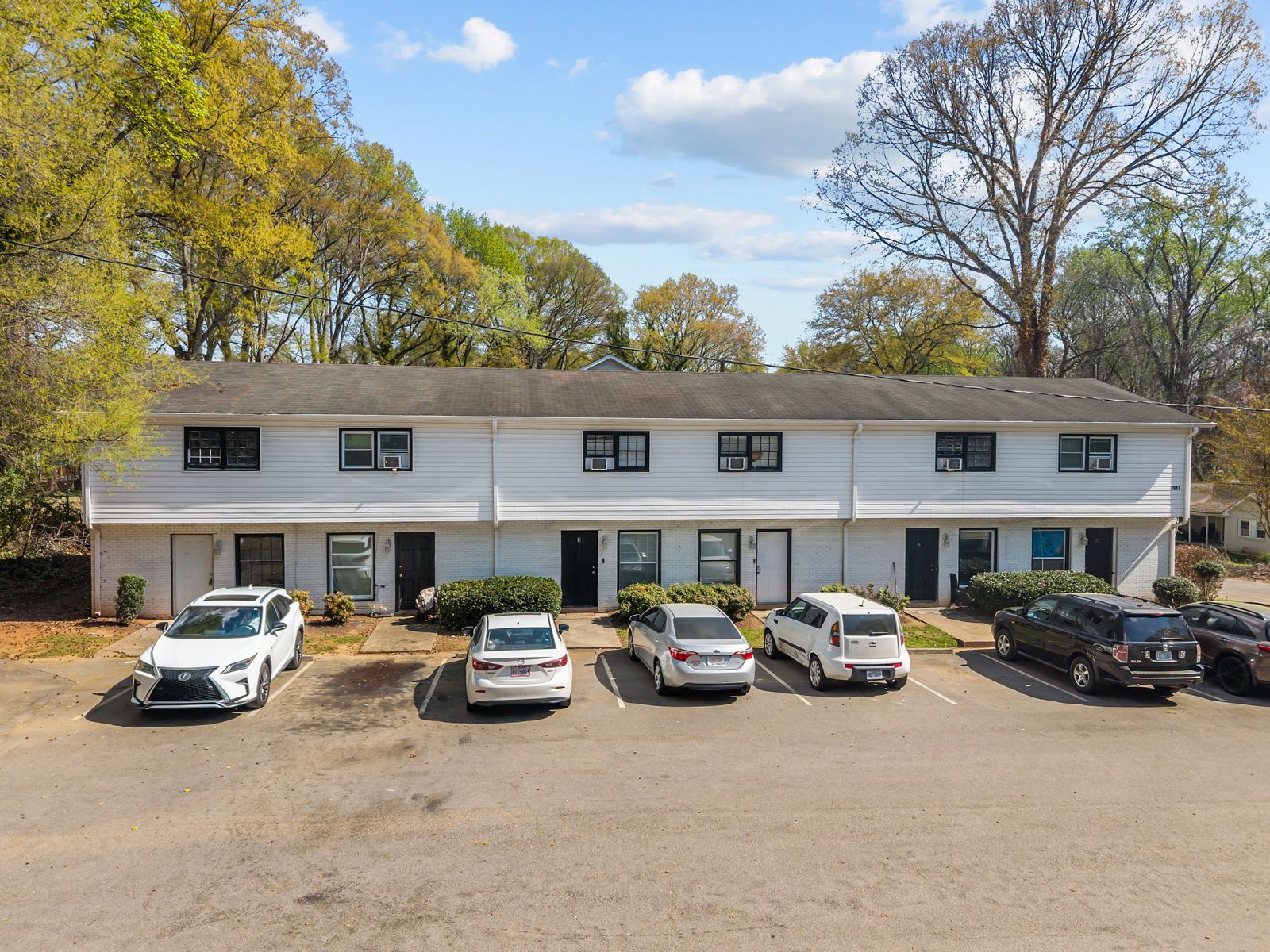 Front of the townhomes