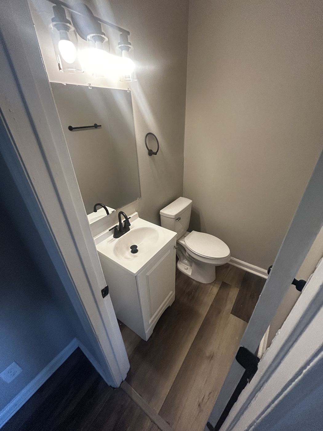 Half bath with vanity