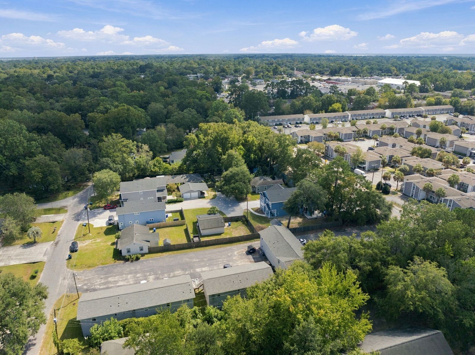 The surrounding area from above