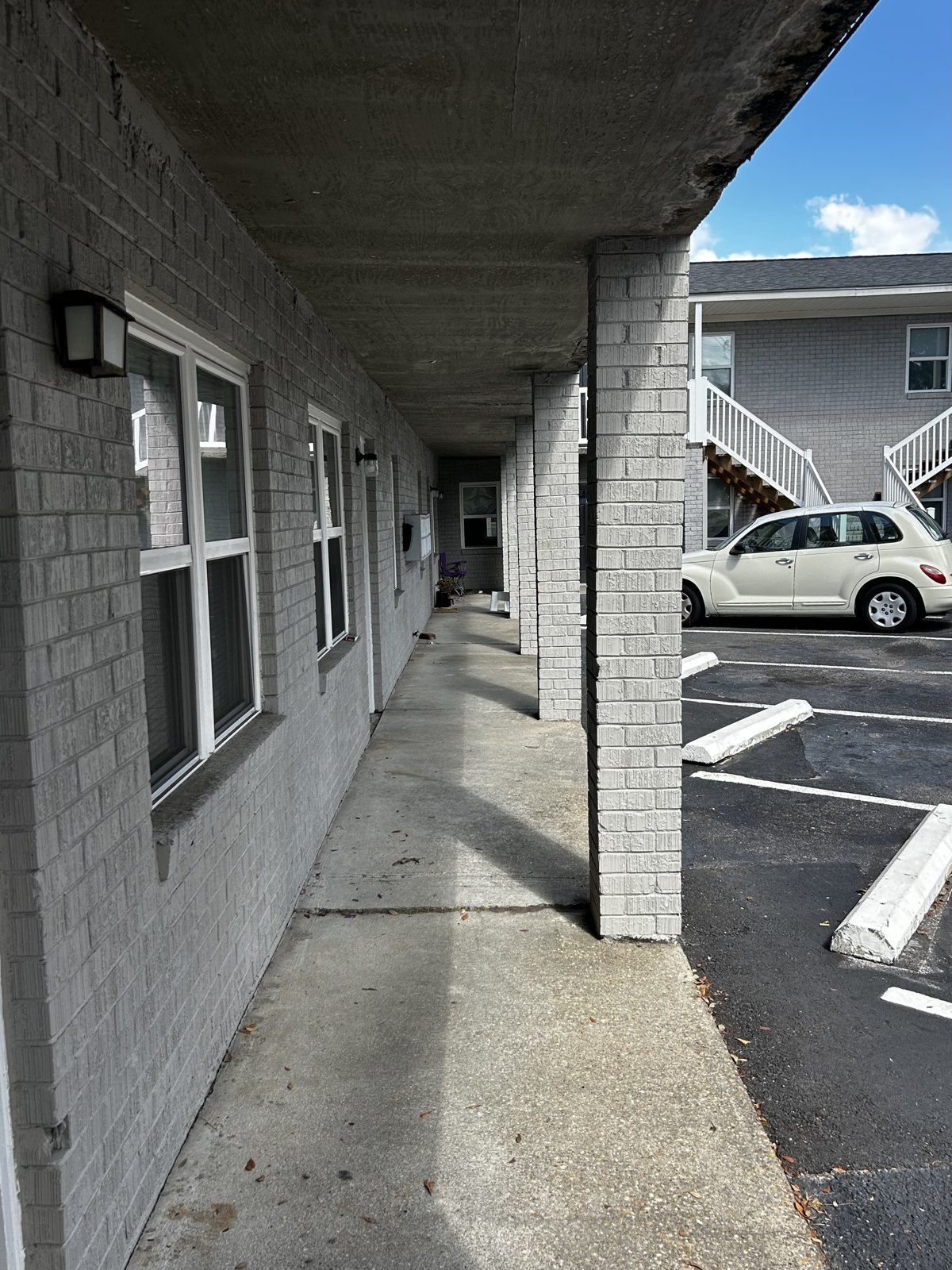Covered ground-floor walkway