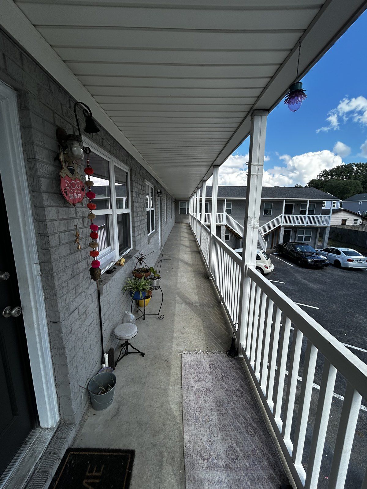 Second-floor walkway