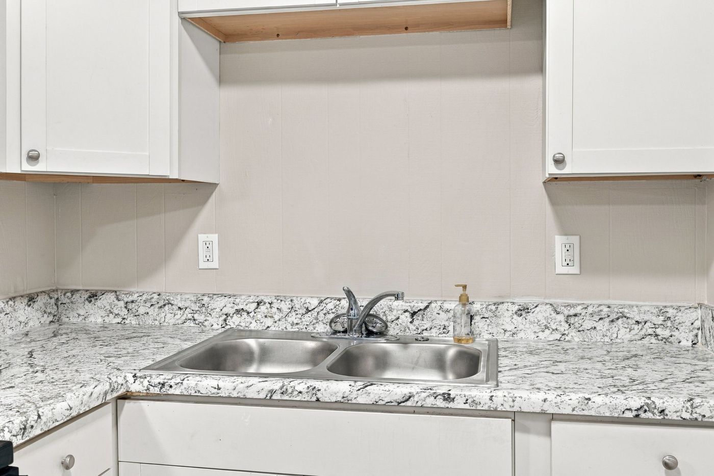 Kitchen counters and double sink