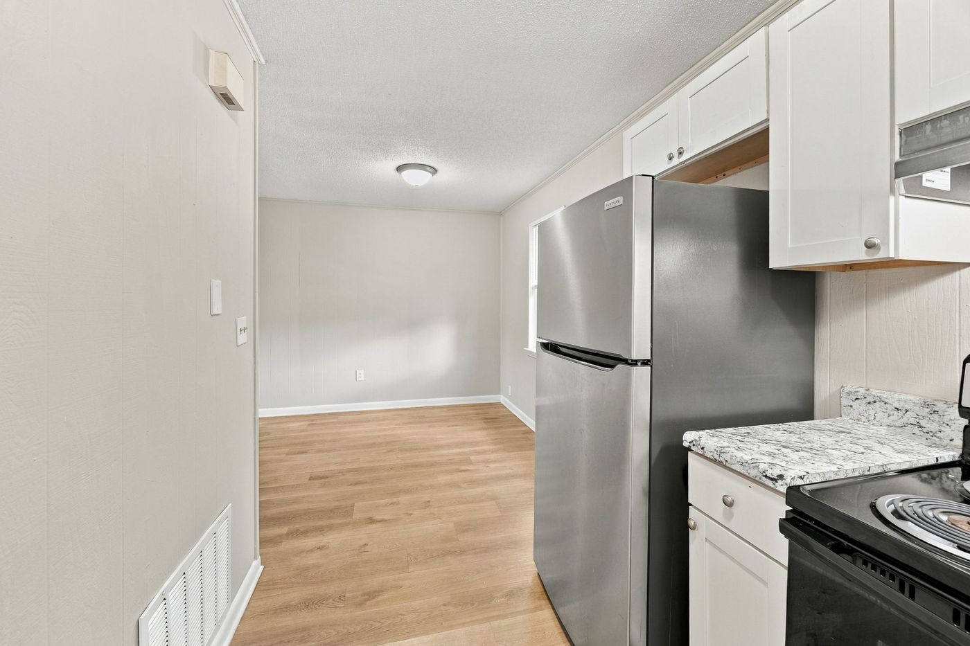 Kitchen and living area