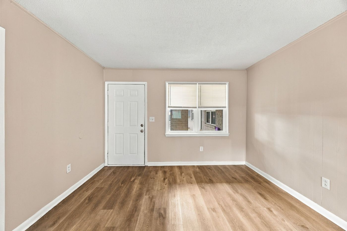 Living area and front door