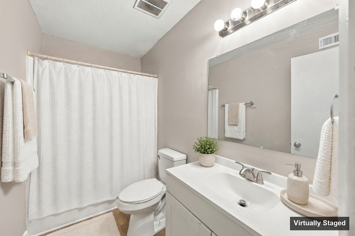 Bathroom, virtually staged
